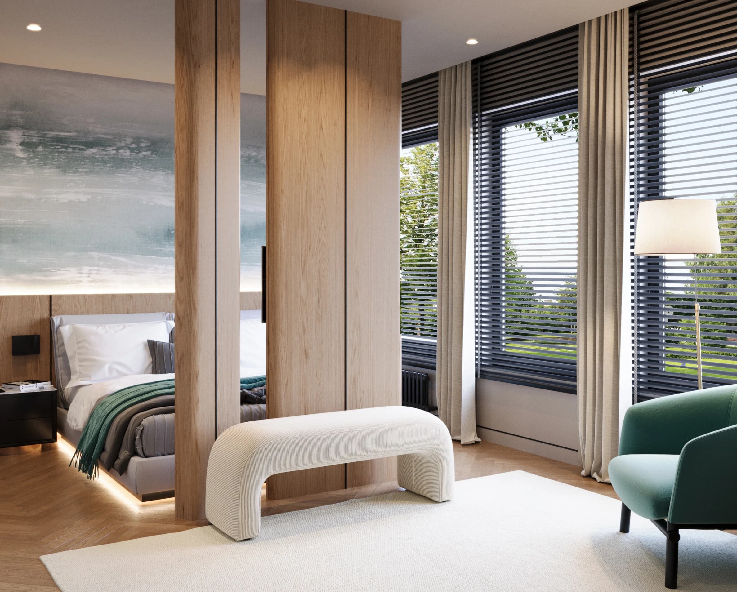 Family house master bedroom in Almaty