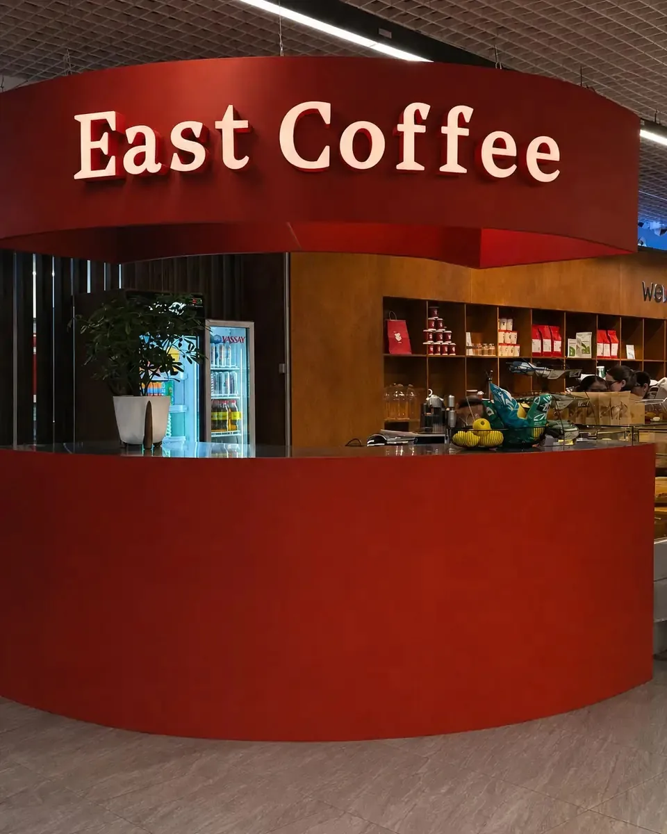 East Coffee, Café, Completed interior, interior image 1