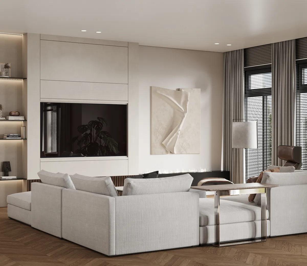 Family House, Private residence, Family room & kitchen, interior image 2