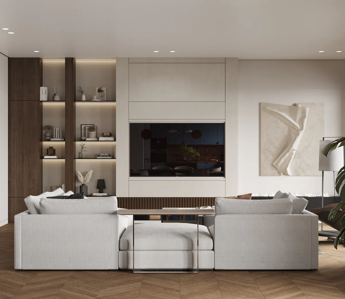 Family House, Private residence, Family room & kitchen, interior image 3
