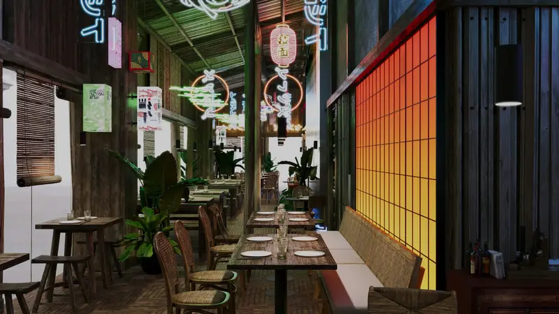Luckee Yu, Restaurant, Design development, interior image 15