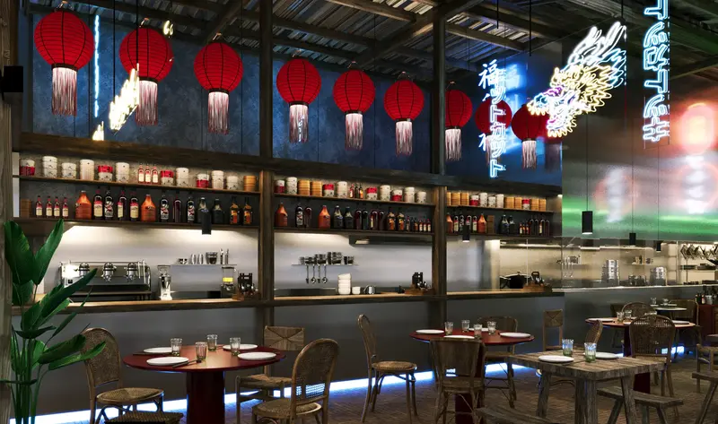 Luckee Yu, Restaurant, Design development, interior image 16