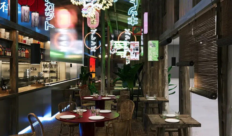 Luckee Yu, Restaurant, Design development, interior image 17