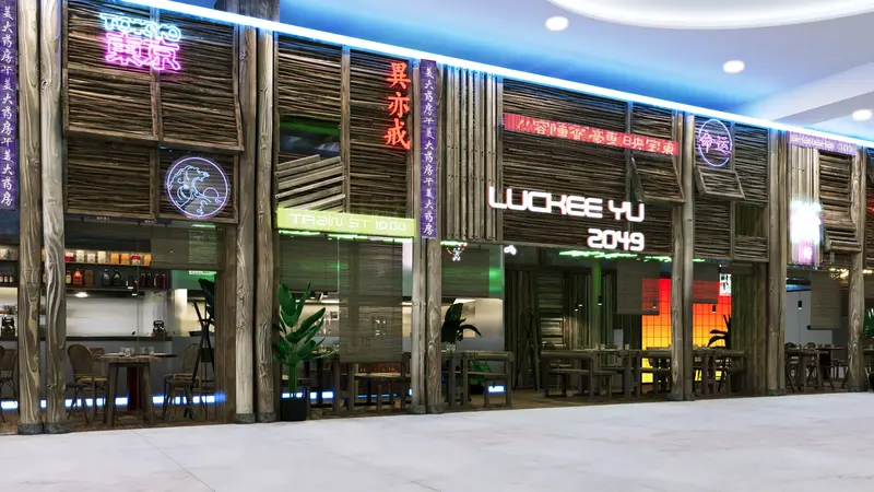 Luckee Yu, Restaurant, Design development, interior image 20
